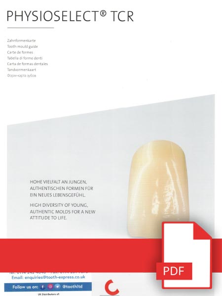 PhysioSelect TCR Mould Chart