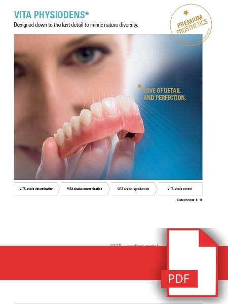 Vita Physiodens Mould Chart